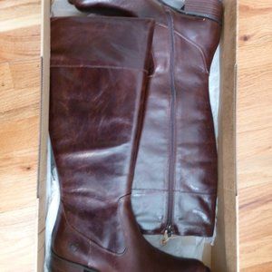 Born Asbee Leather Riding Boot, Brown Leather, Size 7